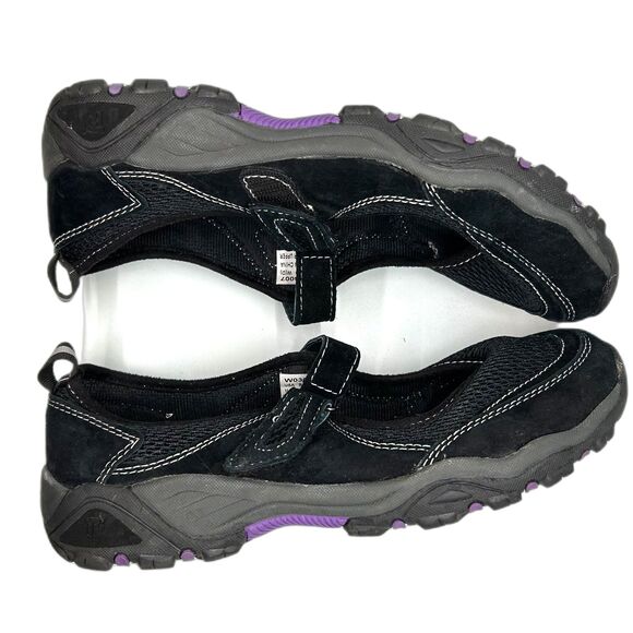 Propet Blazer Black Suede and Webbing Active Mary Jane Sport Shoes Size 9 - Picture 10 of 13